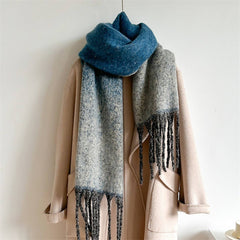 THICK OMBRE SCARF CASHMERE TOUCH WINTER SHAWL_CWASC0973