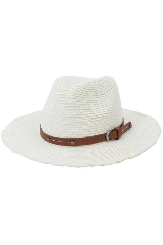 BELT BAND TRENDY STRAW HAT_CWAH108