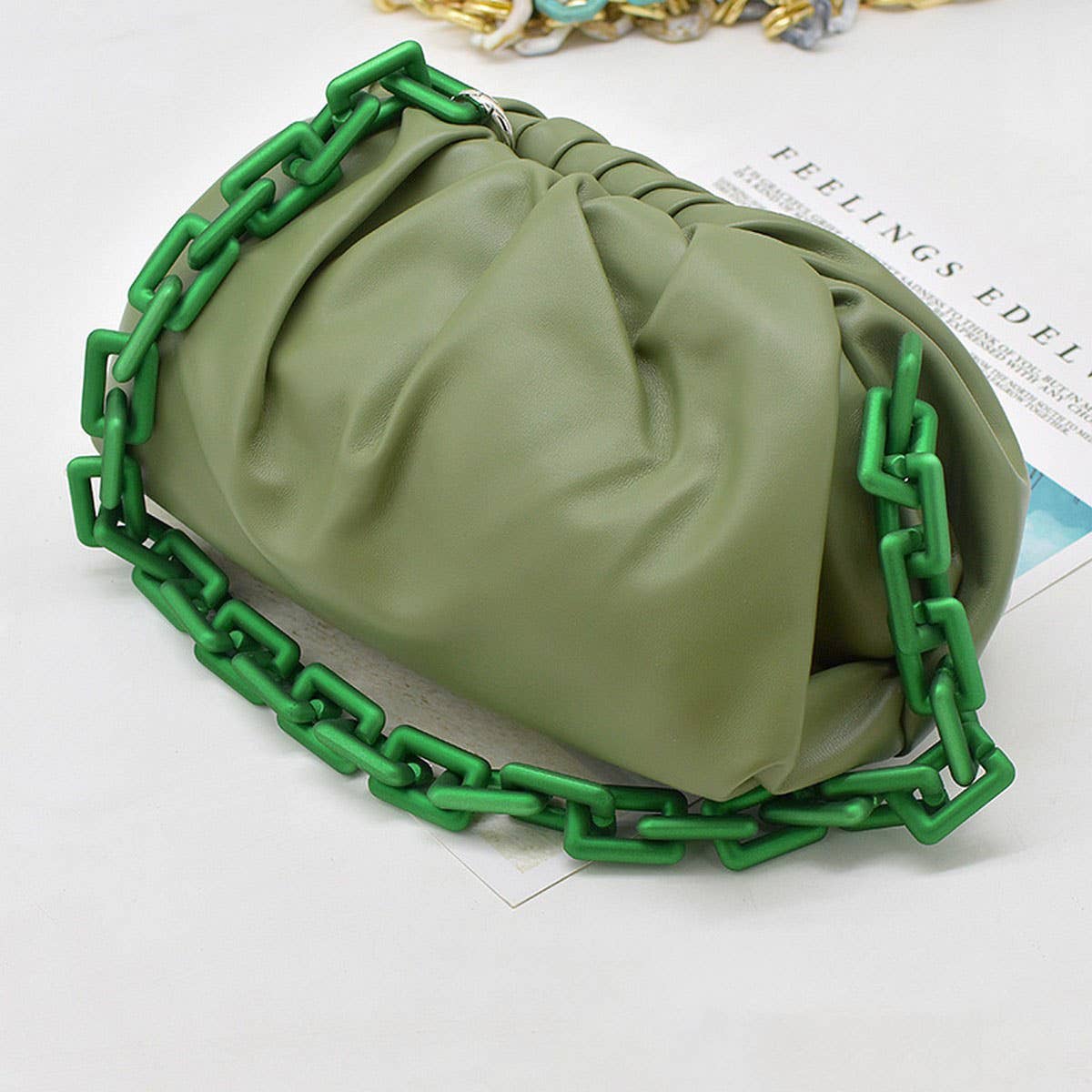 SPRAY PAINTED WOMENS BAG CHAIN BAG STRAP_CWMM5092