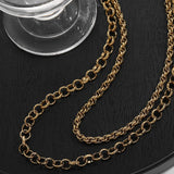 DOUBLE TWIST GOLD PLATED NECKLACE_CWMM3695