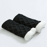 Winter Knee Pads Diamond Grid Plus Fleece Socks_Cwms0760