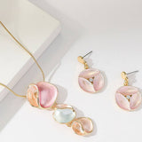 NEW IRREGULAR PENDANT CREATIVE NECKLACE EARRINGS_CWAJE2819