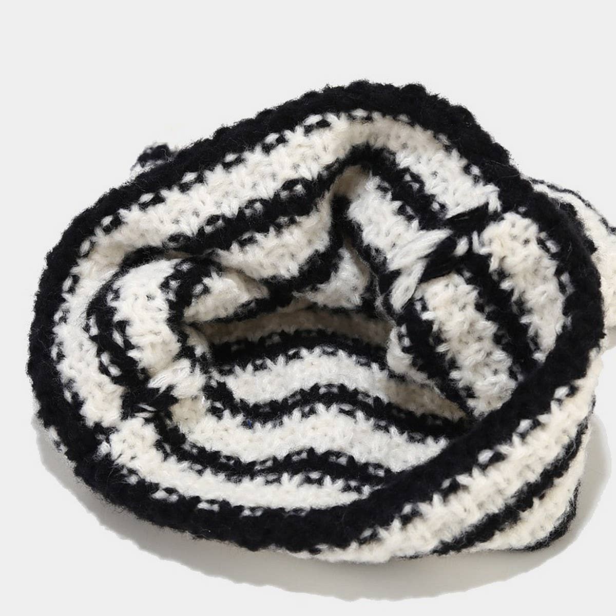 DEVIL EARS STRIPED WOOL KNITTED HAT_CWAH2125
