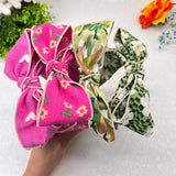 PRESSED WIDE BRIMMED FLORAL BOW HEADBAND_CWAHA2573