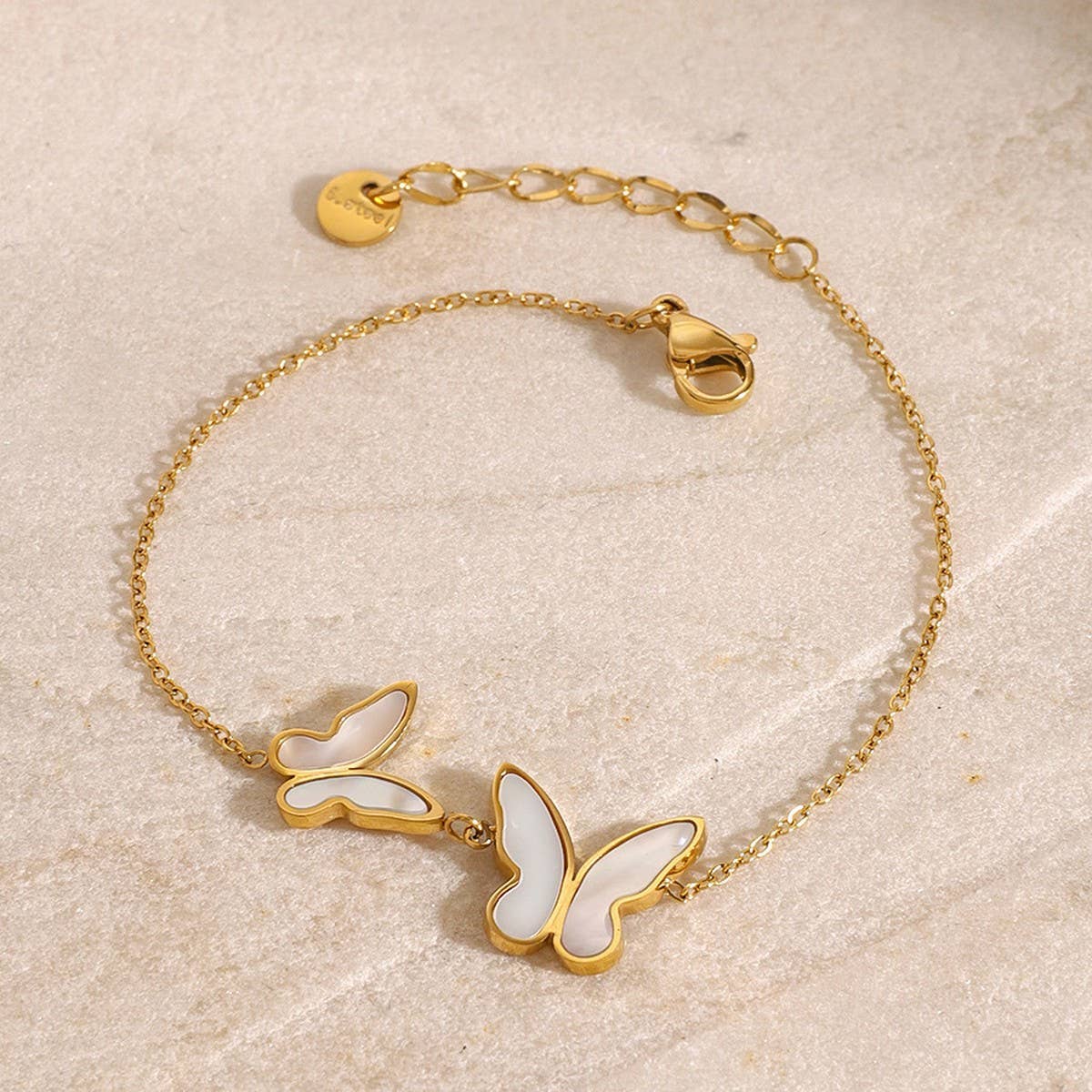 ELEGANT SHELL BUTTERFLY BRACELET STAINLESS STEEL_CWAJE4870