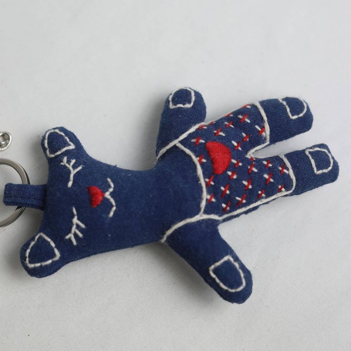 HANDCRAFTED CROOKED BEAR DOLL WITH INDIGO DYE_CWMM6023