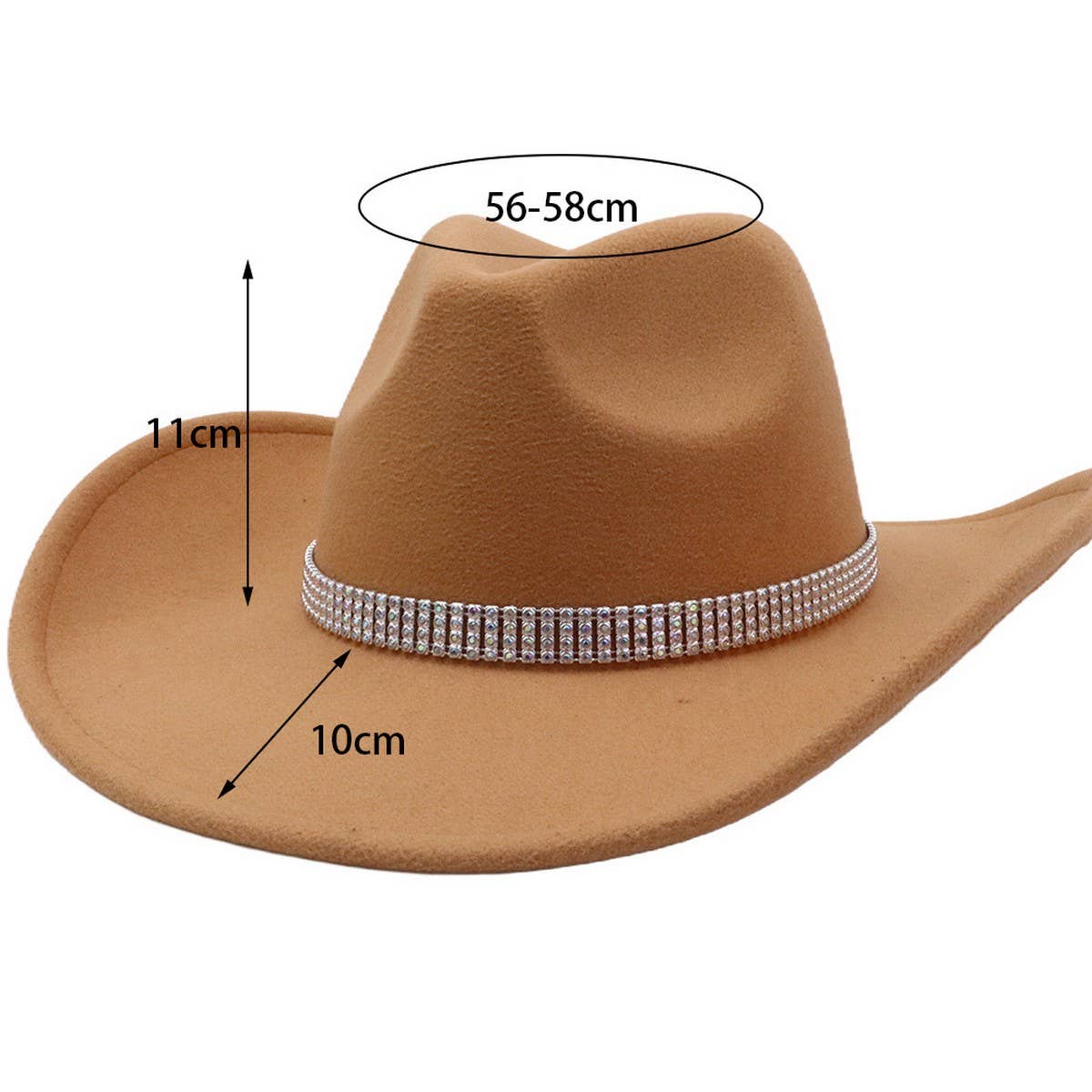 MEN WOMEN WOOL BLEND COWBOY FEDORA HAT WESTERN_CWAH04375