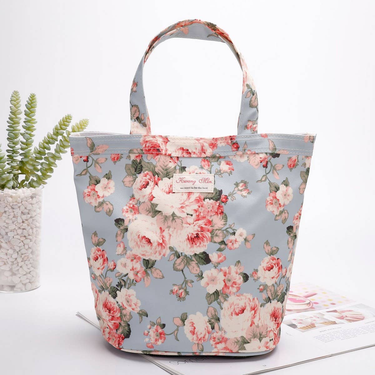 FLOWER PATTERN PORTABLE WASH BAG MAKEUP BAG_CWAB1736
