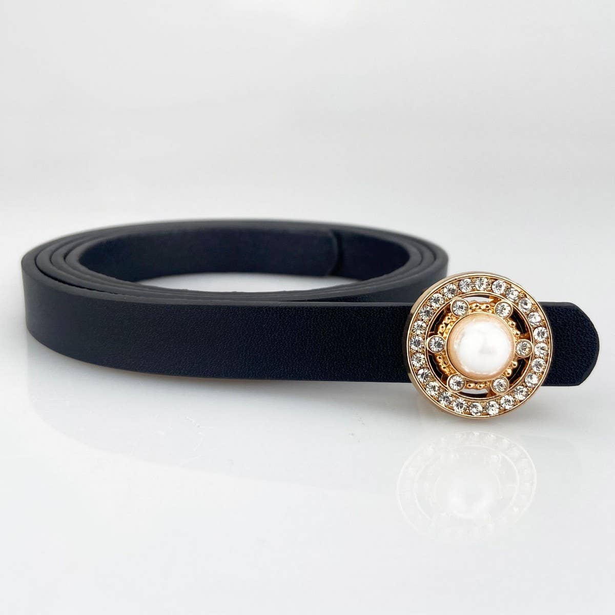 Women'S Fashionable Pearl And Diamond Belt_Cwabe0706