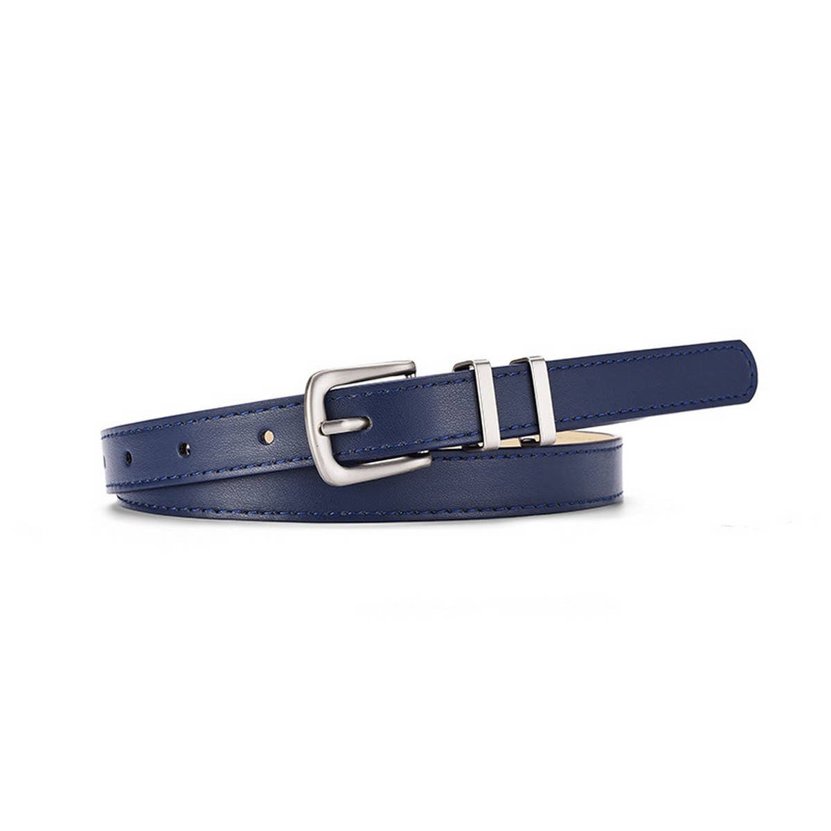 SIMPLE NEW MULTI COLOR SILVER BUCKLE BELT_CWABE0586