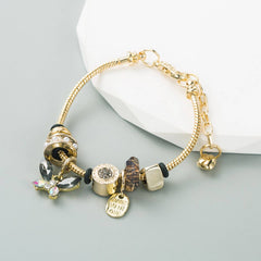 Trendy Diy Butterfly Crystal Alloy Bracelet_Cwmm8486