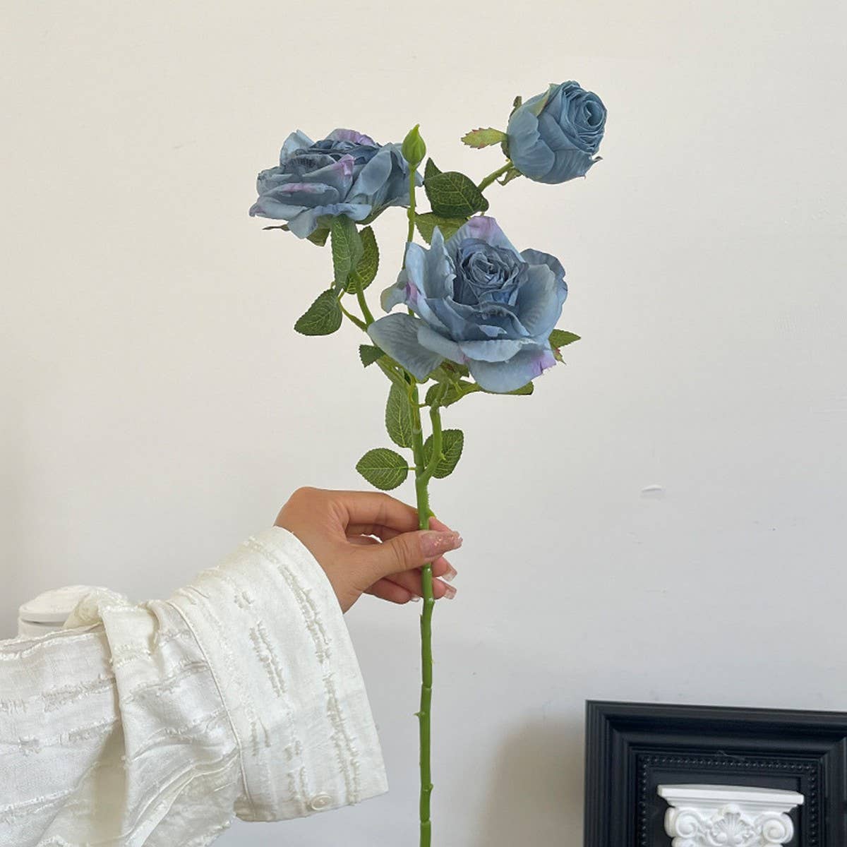 Vintage Dried-Look 3-Head Artificial Roses_Cwmm6464