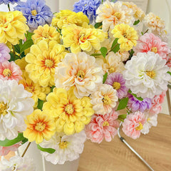 FAUX LONG STEM MARIGOLD PEONY FLOWER FOR DECOR_CWMM6591