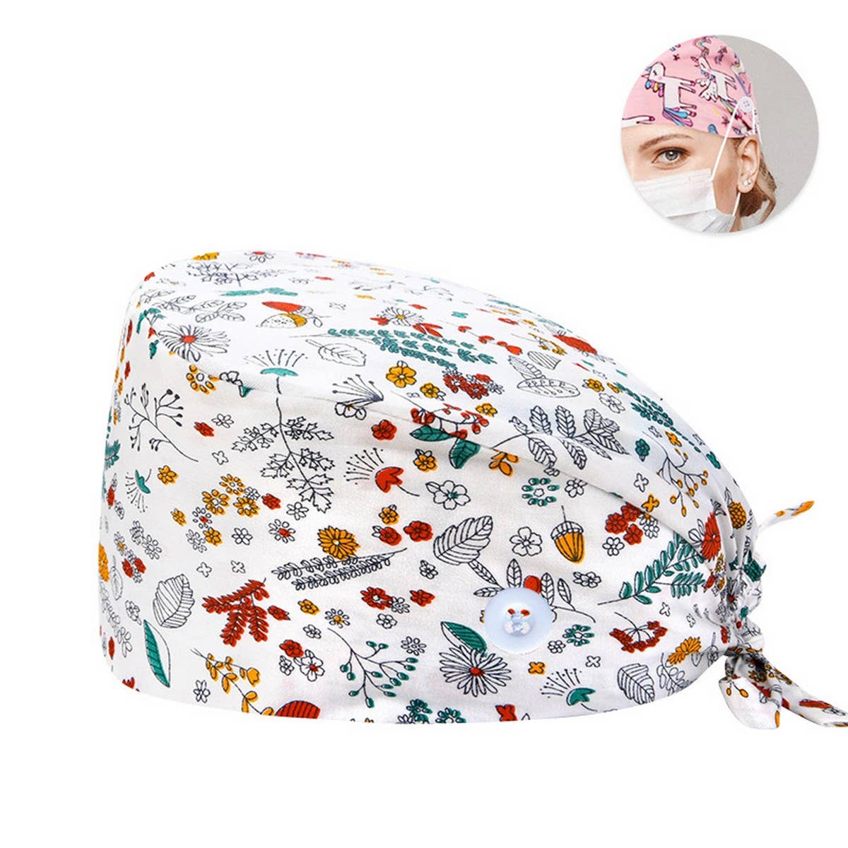 SURGICAL CAP DOCTOR CAP COTTON PRINTED CAP_CWAH3330