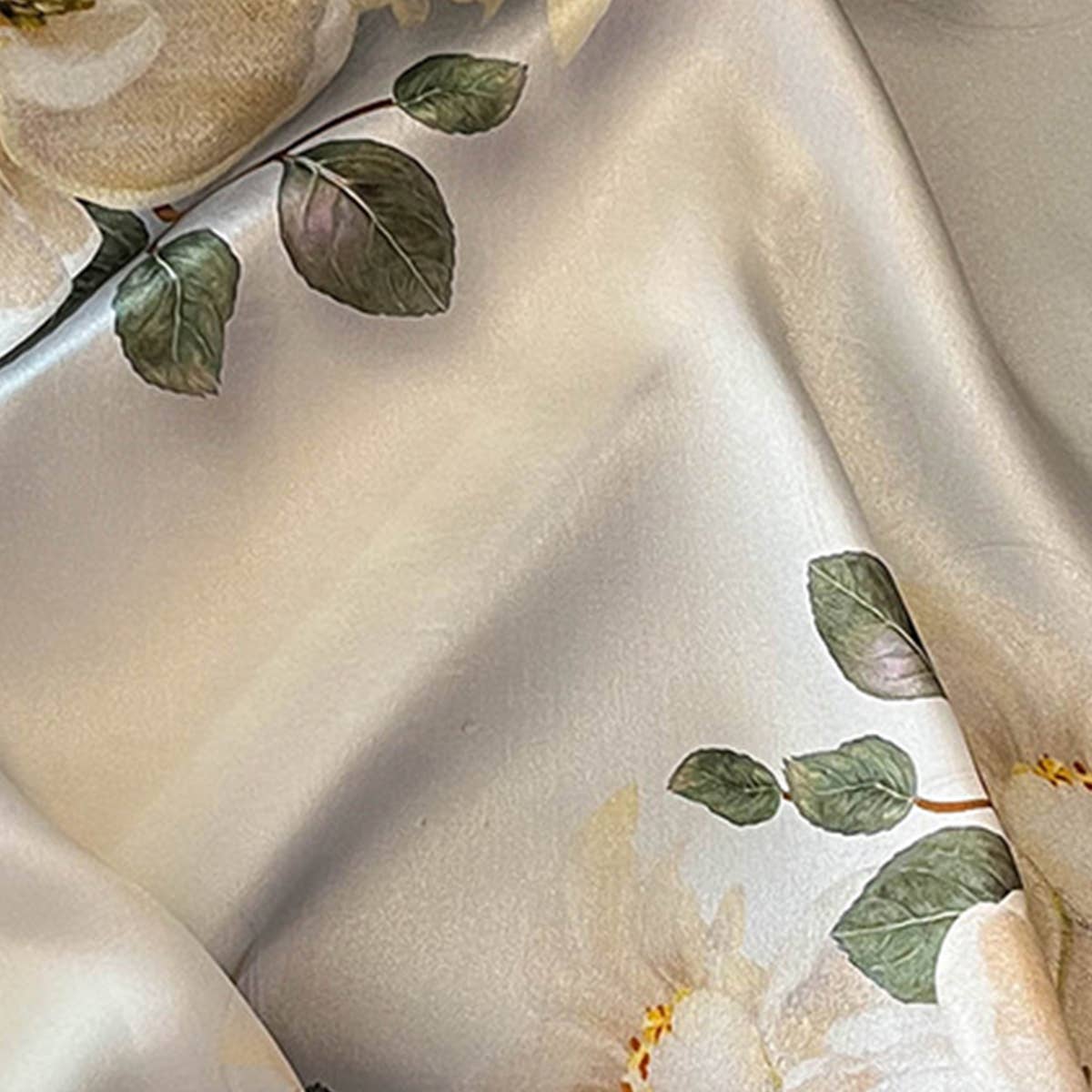 FLORAL SCARF 100 MULBERRY SILK FALL WINTER WRAP_CWASC0546