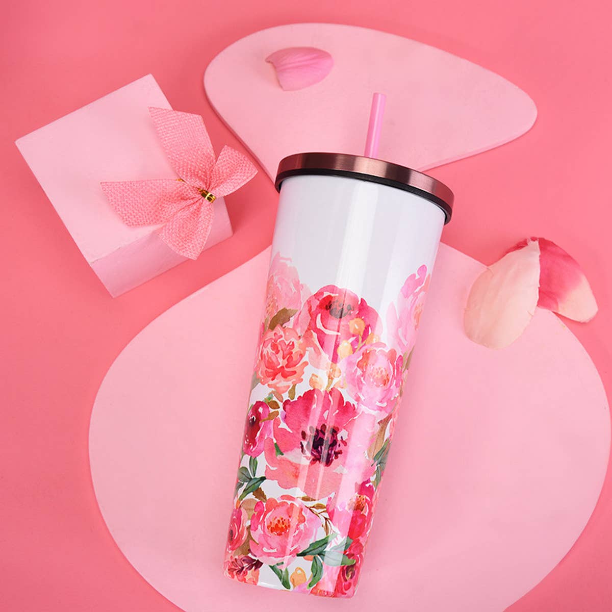 FASHIONABLE PRINTED STRAW THERMOS CUP_CWMM0991