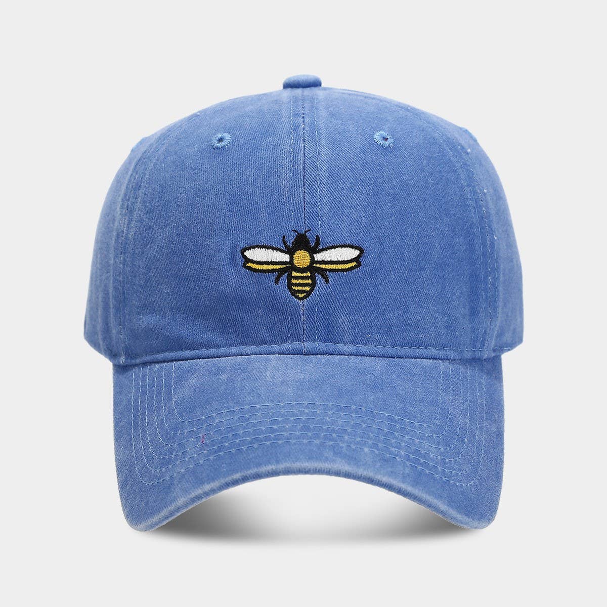 BEE EMBROIDERY BASEBALL CAP OUTDOOR SUN HAT CWAH2020