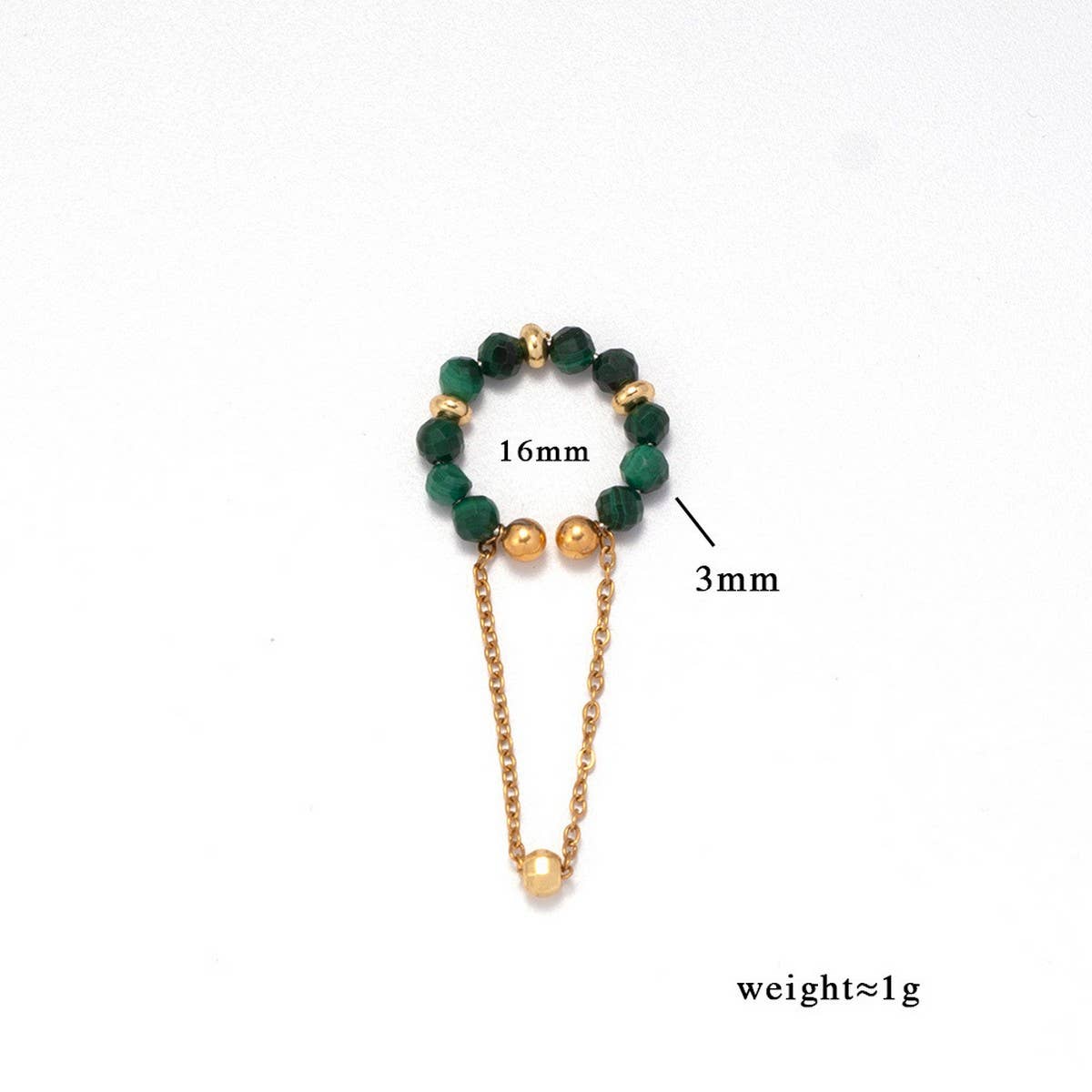 NATURAL STONE EAR CUFF FOR NON PIERCED EARS_CWMM7540