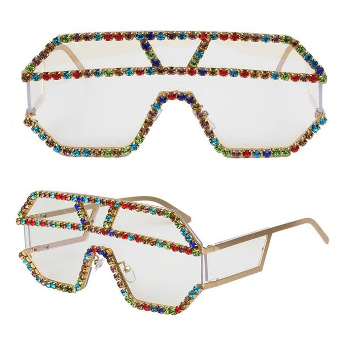 ONE PIECE HAND DRILLED RHINESTONE SUNGLASSES_CWASG0787