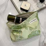Green Vintage Makeup Bag Large Travel Wash Storage_Cuab00728
