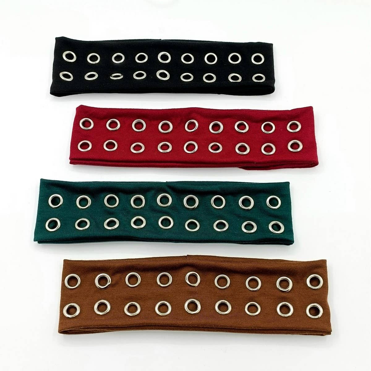 ELASTIC FABRIC WITH EYELETS PUNK HEADWRAP_CWAHA6306