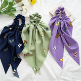 NEW CHIFFON BUTTERFLY PATTERN BOW HAIR TIE_CWAHA1090