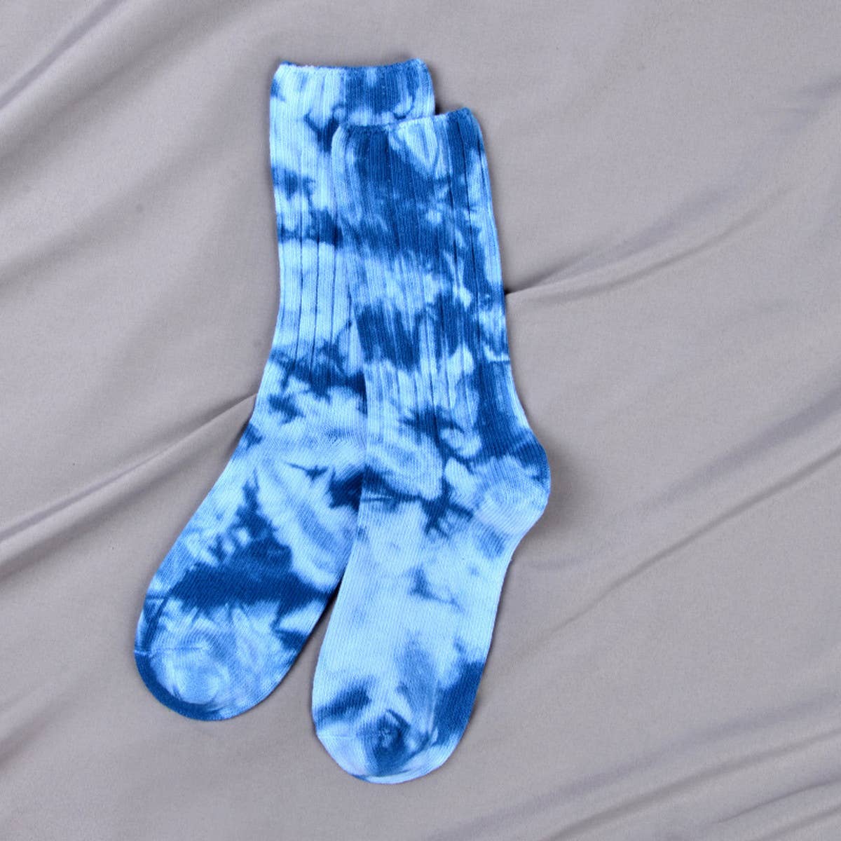 Women Double-Needle Tie-Dyeing Mid-Tube Socks_Cwms0243