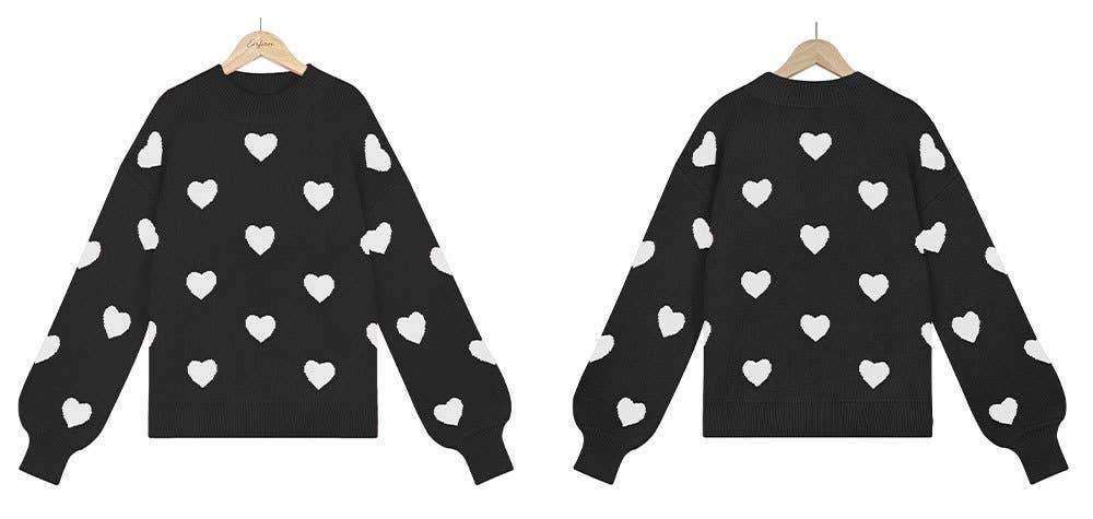 Valentines Love Pullover Sweater For Women