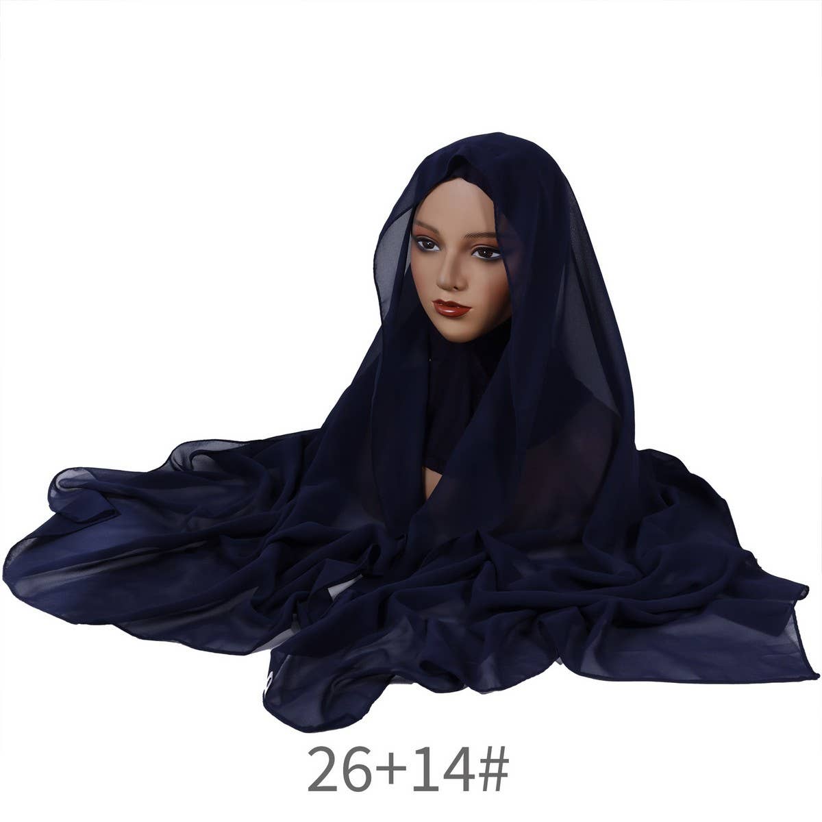 CLASSIC SOLID COLOR PEARL CHIFFON ETHNIC HEADSCARF_CWASC2449