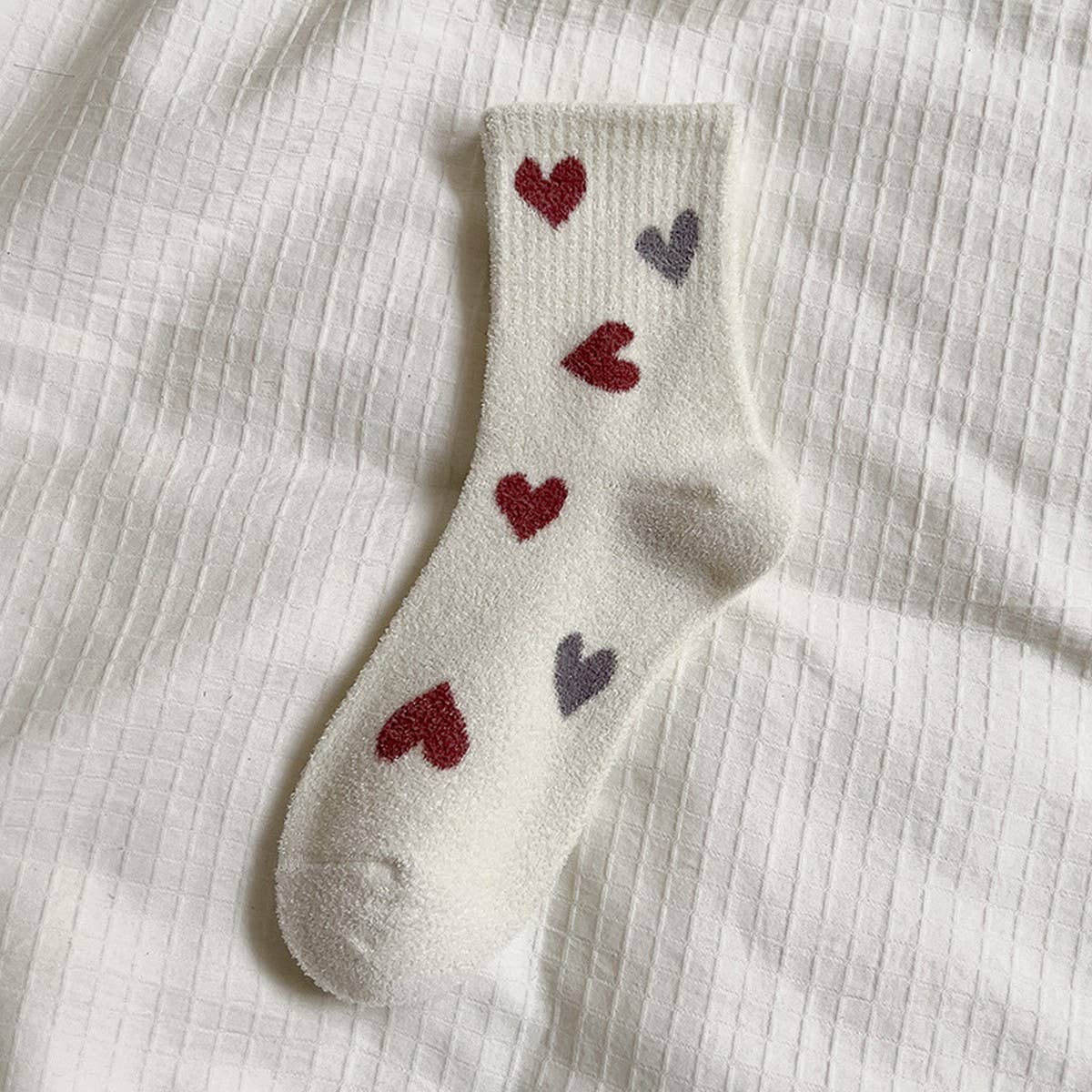 HOME WARM FAUX MINK PLUSH MIDDLE SOCKS_CWMS1131