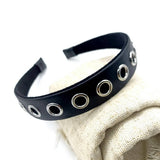 ELEGANT PUNK WIDE PU HEADBAND WITH LARGE STUDS_CWAHA6317