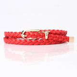 Fashionable Ladies Weave Thin Waist Belts