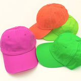 PARENT CHILD NEON BASEBALL CAP SOFT BRIM SUN HAT CWAH1222