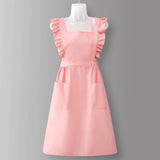 HOUNDSTOOTH SOLID COLOR WATERPROOF WORK APRON_CWMM6792