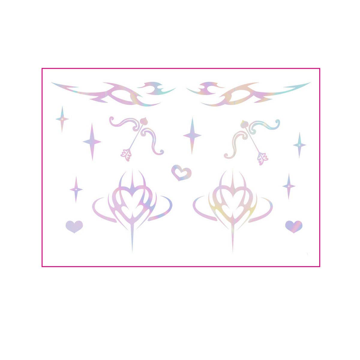 HOLOGRAPHIC EYELINER TATTOOS BUTTERFLY MAKEUP_CWMM8392