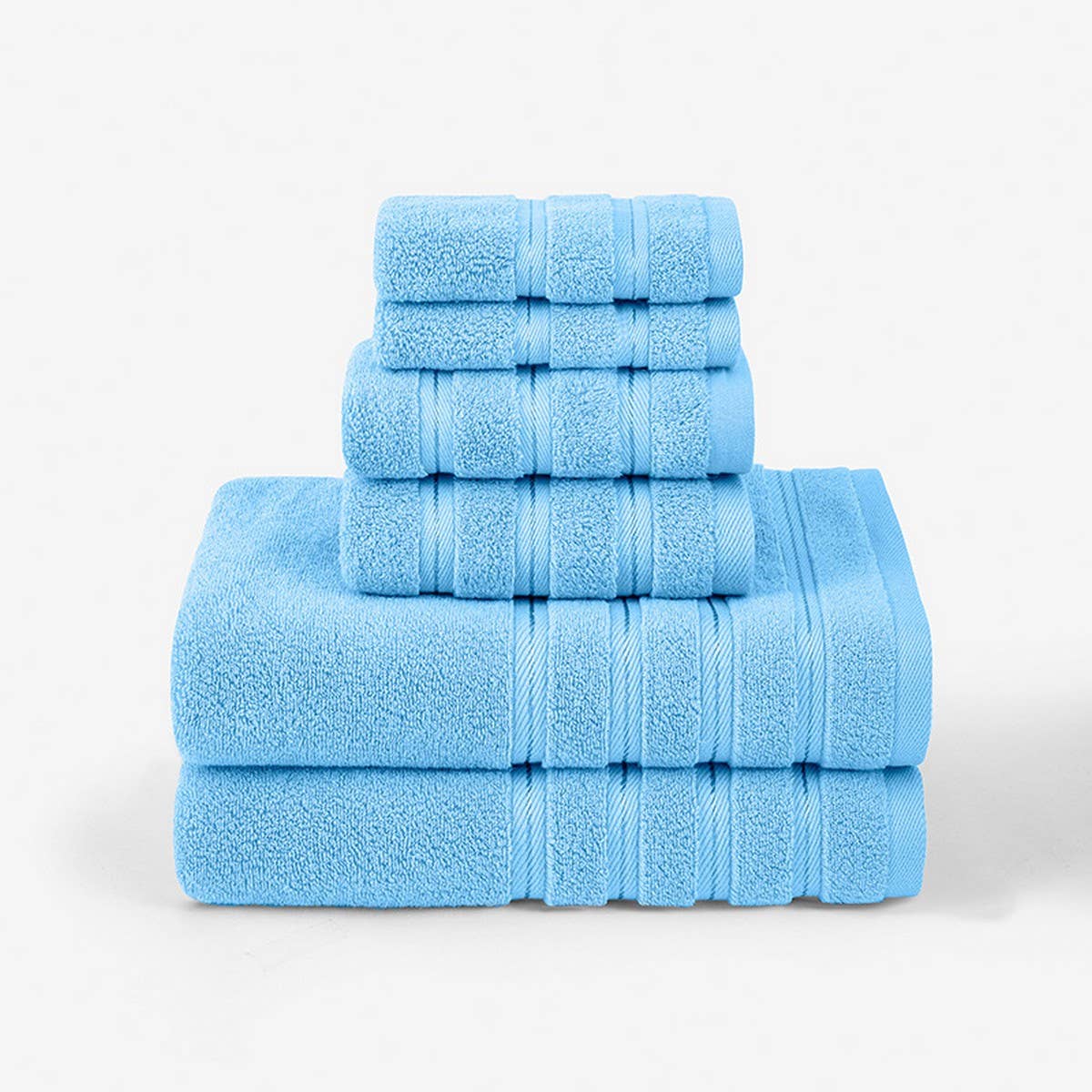 SIX PIECE SOFT ABSORBENT FACE AND BATH TOWEL SET_CWMM2283