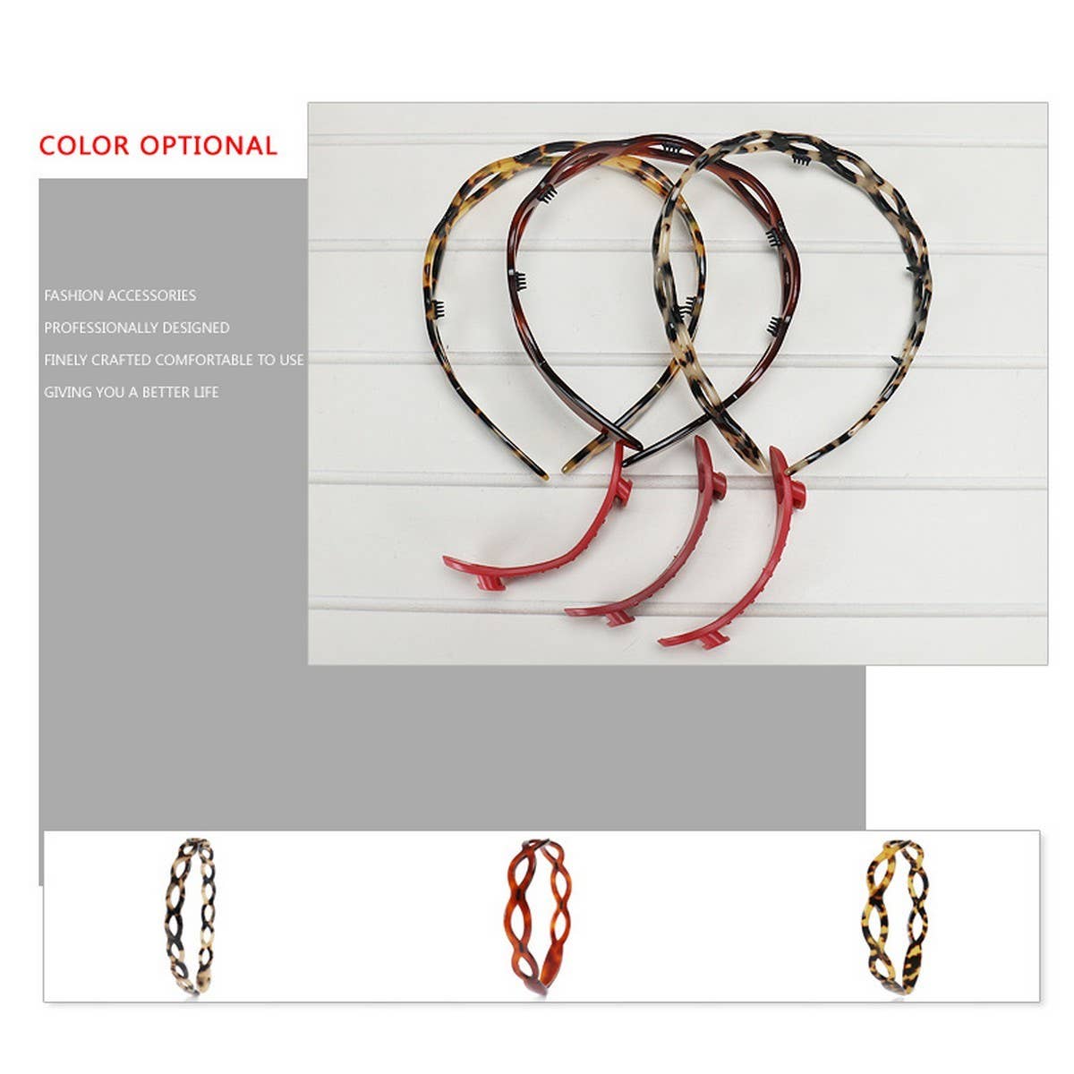 ACETATE HOLLOW WAVE HEADBAND HAIRPIN_CWAHA4375