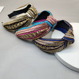 BRAIDED WIDE BAND NON SLIP BOHEMIAN HEADBAND_CWAHA2603