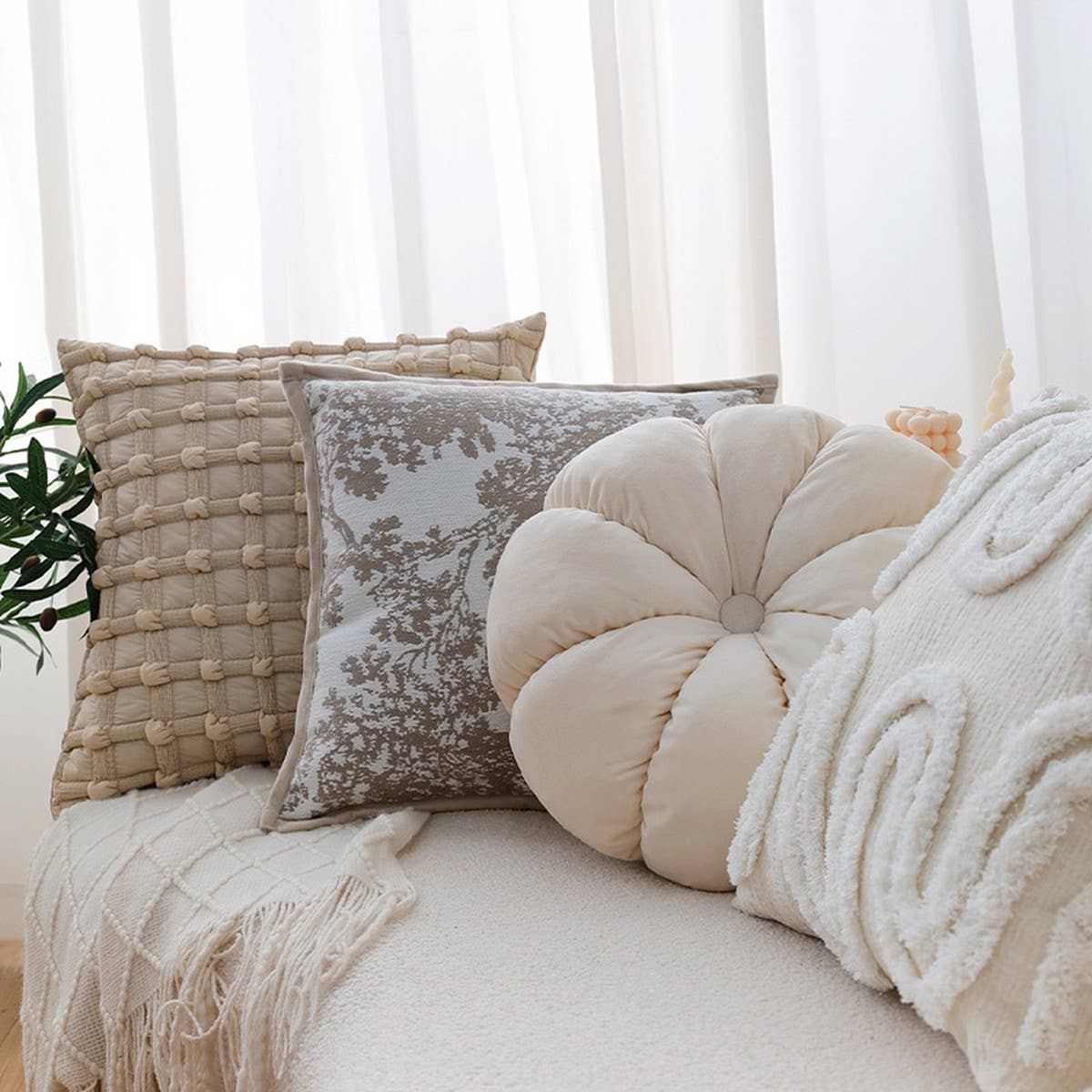 CREAM SOFA CUSHION COVER FOR LIVING ROOM BEDROOM_CWMM7721
