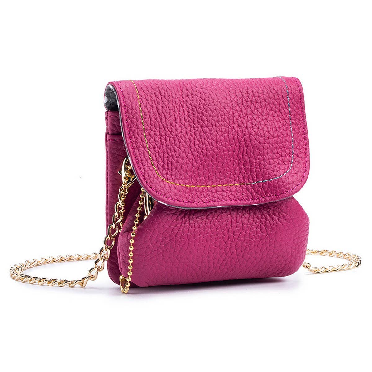 FASHION LEATHER CHAIN PURSE LIP COIN CASE_CUAB00381