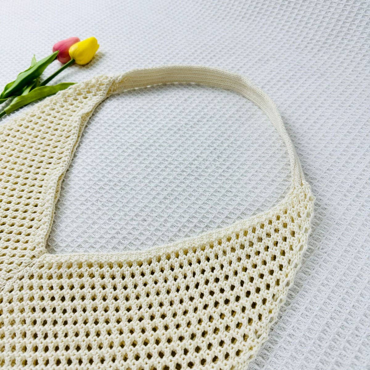 Cwab4579 _Straw Knit Hollow Beach Braided Shoulder Bag