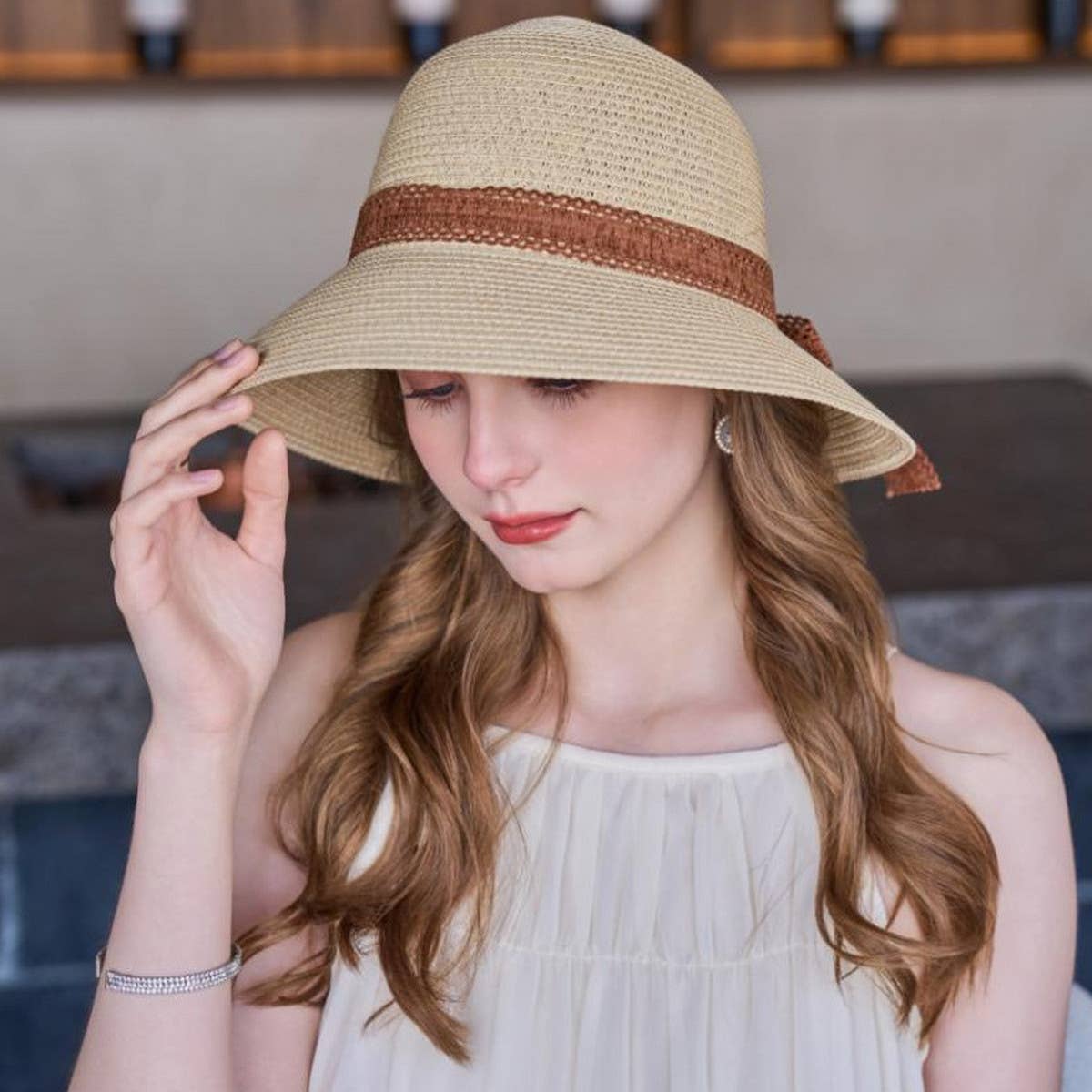 SUMMER SUN PROTECTION AND UV PROTECTION STRAW HAT_CWAH1341