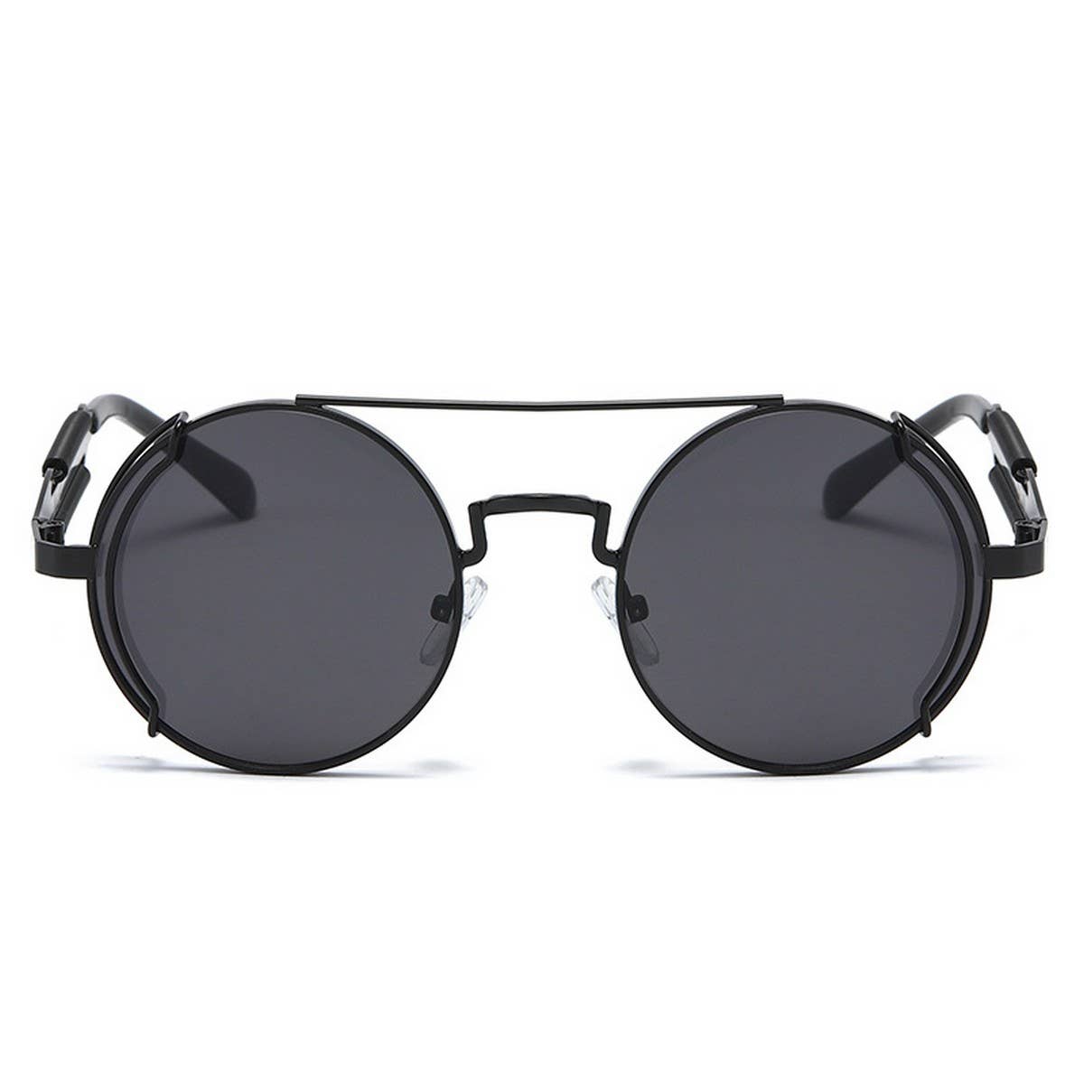 METAL ROUND FRAME STEAMPUNK METAL SUNGLASSES_CWASG0269