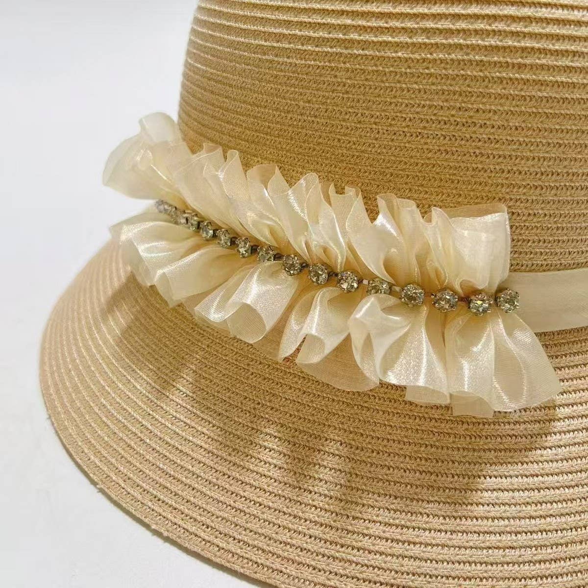 SUMMER ICE LINEN SUN PROTECTION STRAW HAT_CWAH3496