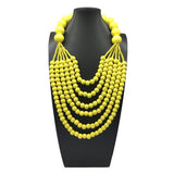 ETHNIC STYLE MULTI LAYER WOODEN BEADS NECKLACE_CWMM4979