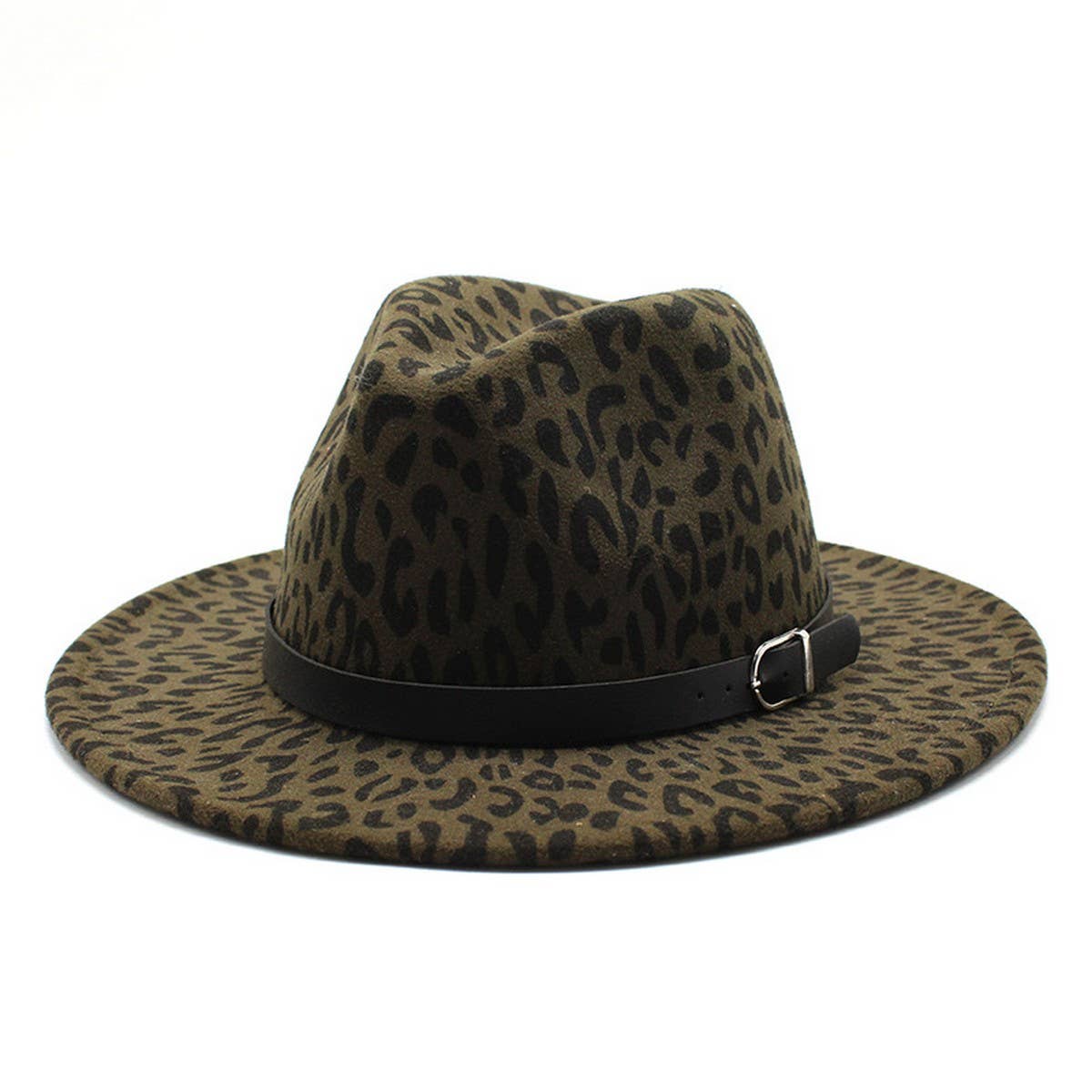 LEOPARD PRINT HAT JAZZ HAT WOOLEN HAT WIDE BRIM HAT_CWAH2578