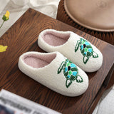 2024 WINTER TURTLE EMBROIDERED COTTON SLIPPERS_CWSHS0875