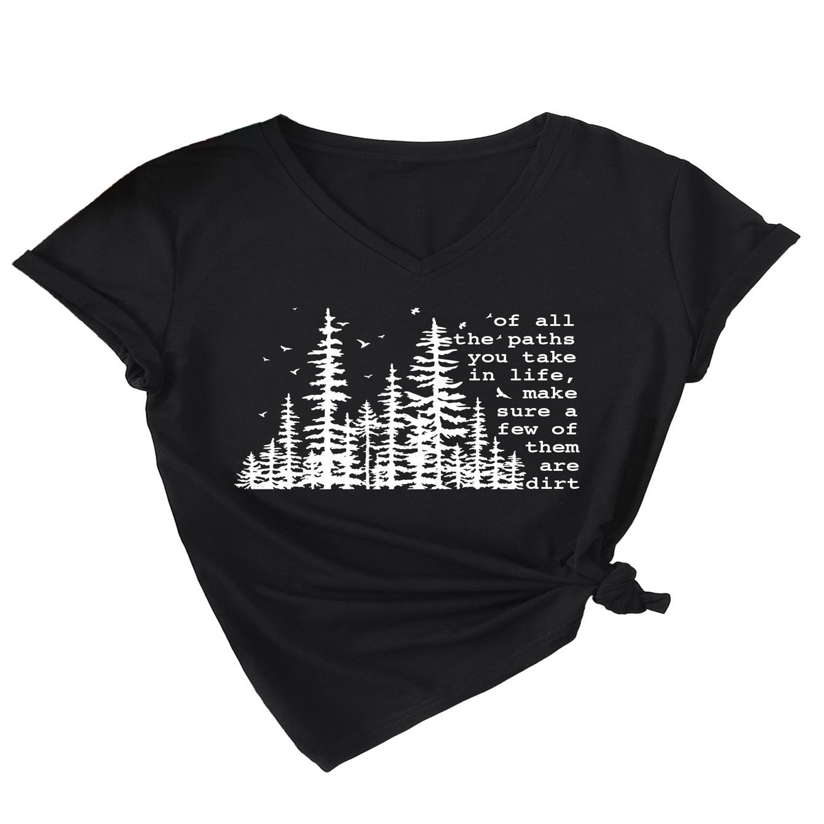 SUMMER V NECK SHORT SLEEVE PRINTED TEE_CWTTS1512