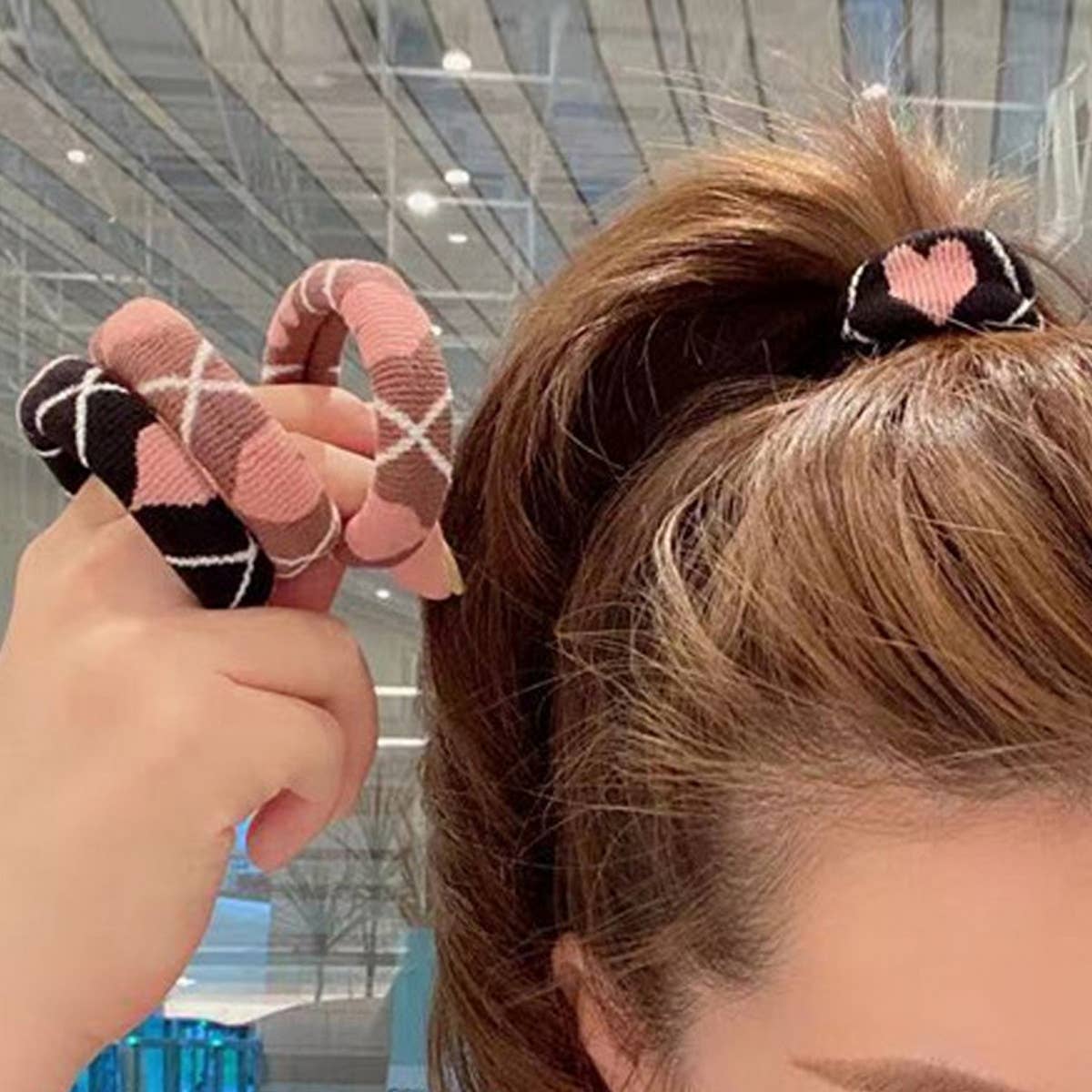 FASHION WIDENED HAIR TIES5PCS BOX_CWAHA0504