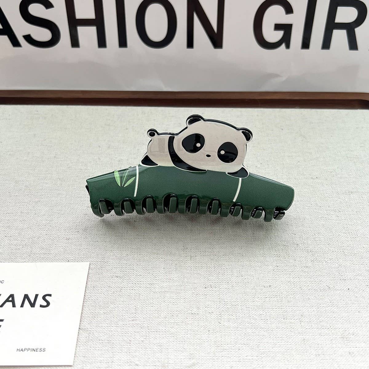 PANDA ACETATE HAIR CLAW CUTE CHINESE STYLE CLIP_CWAHA5750